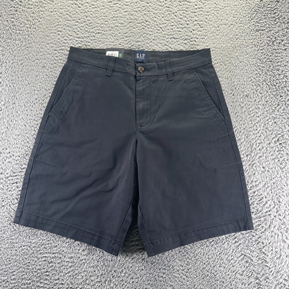 Gap Shorts Men 30 Black Cotton Chino Travel Workwear Beach Preppy Summer Stretch